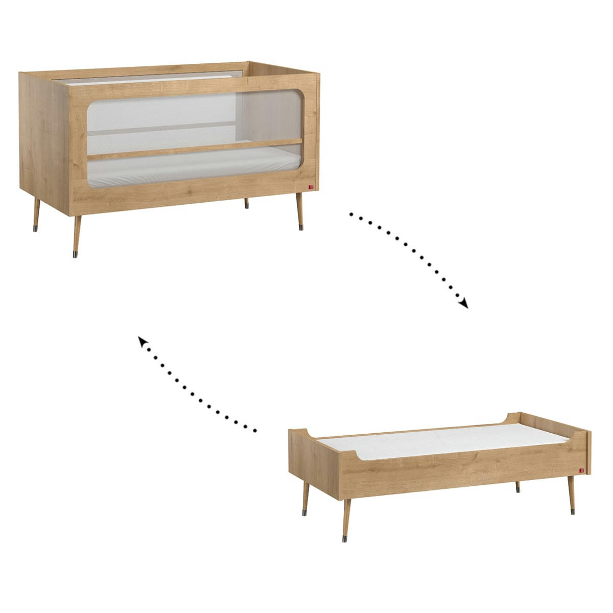 BOSQUE - Lit évolutif 70x140 naturel