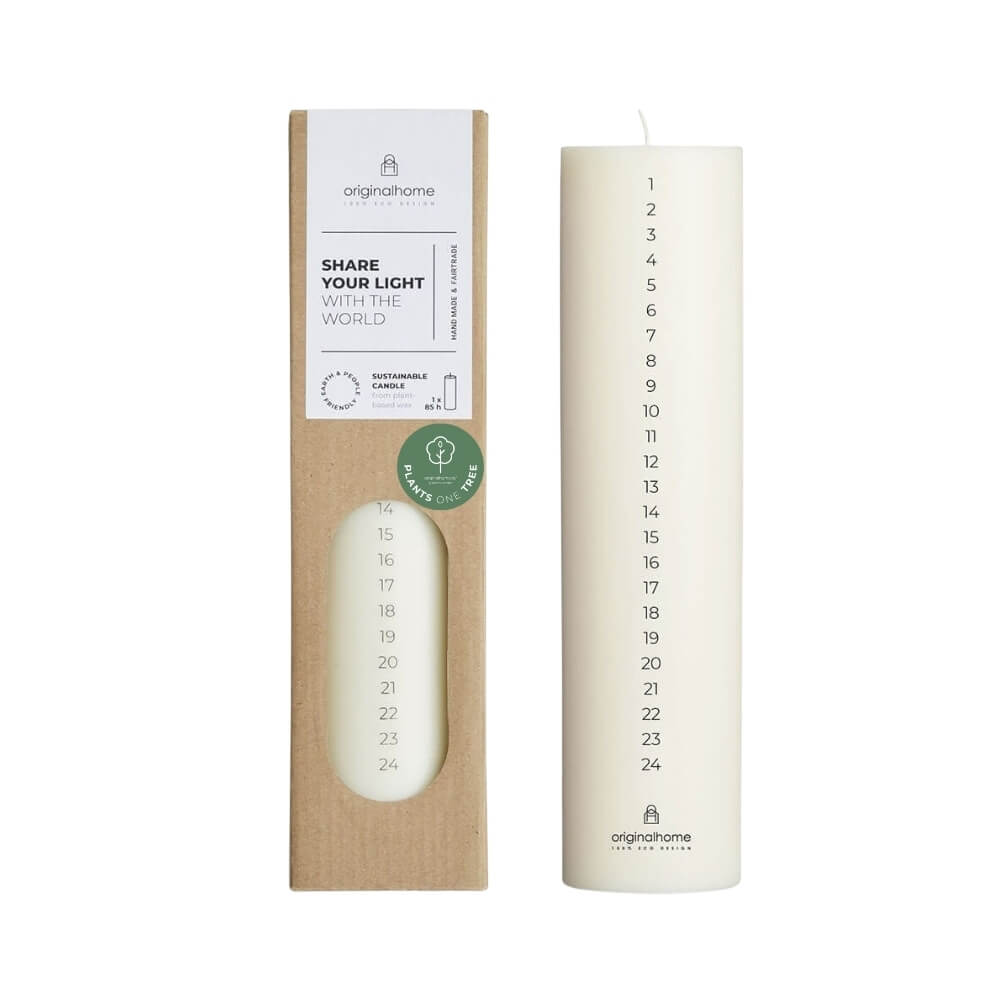 Originalhome adventskaars - 25 cm - wit