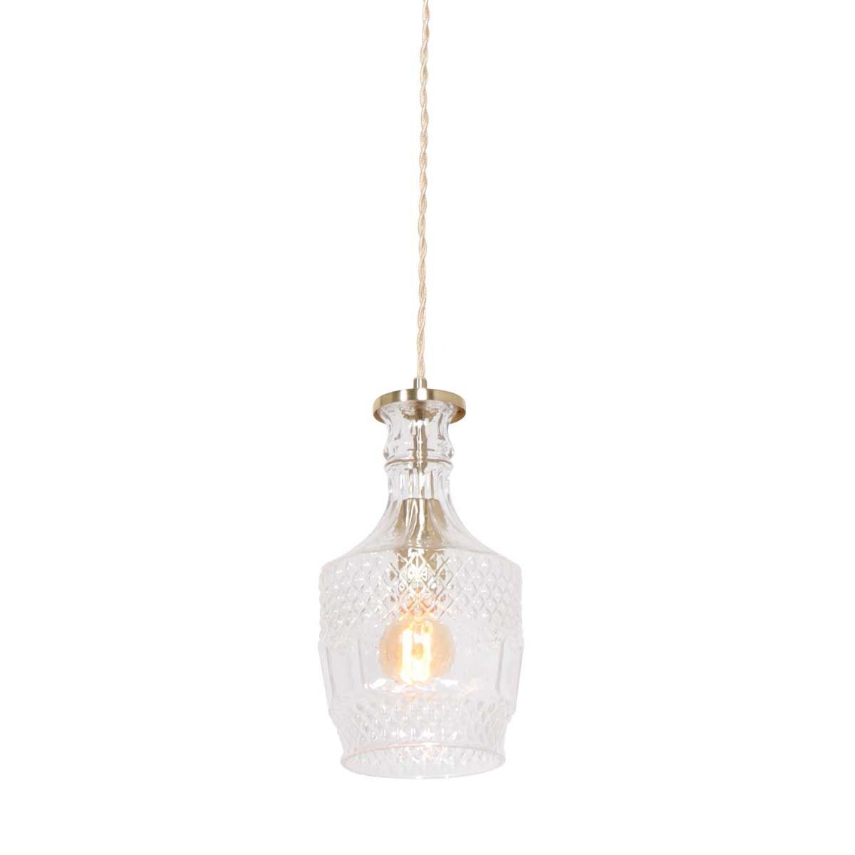 Mexlite hanglamp Grazio - 1 lichts - 12.5x 150 cm - mat-goud
