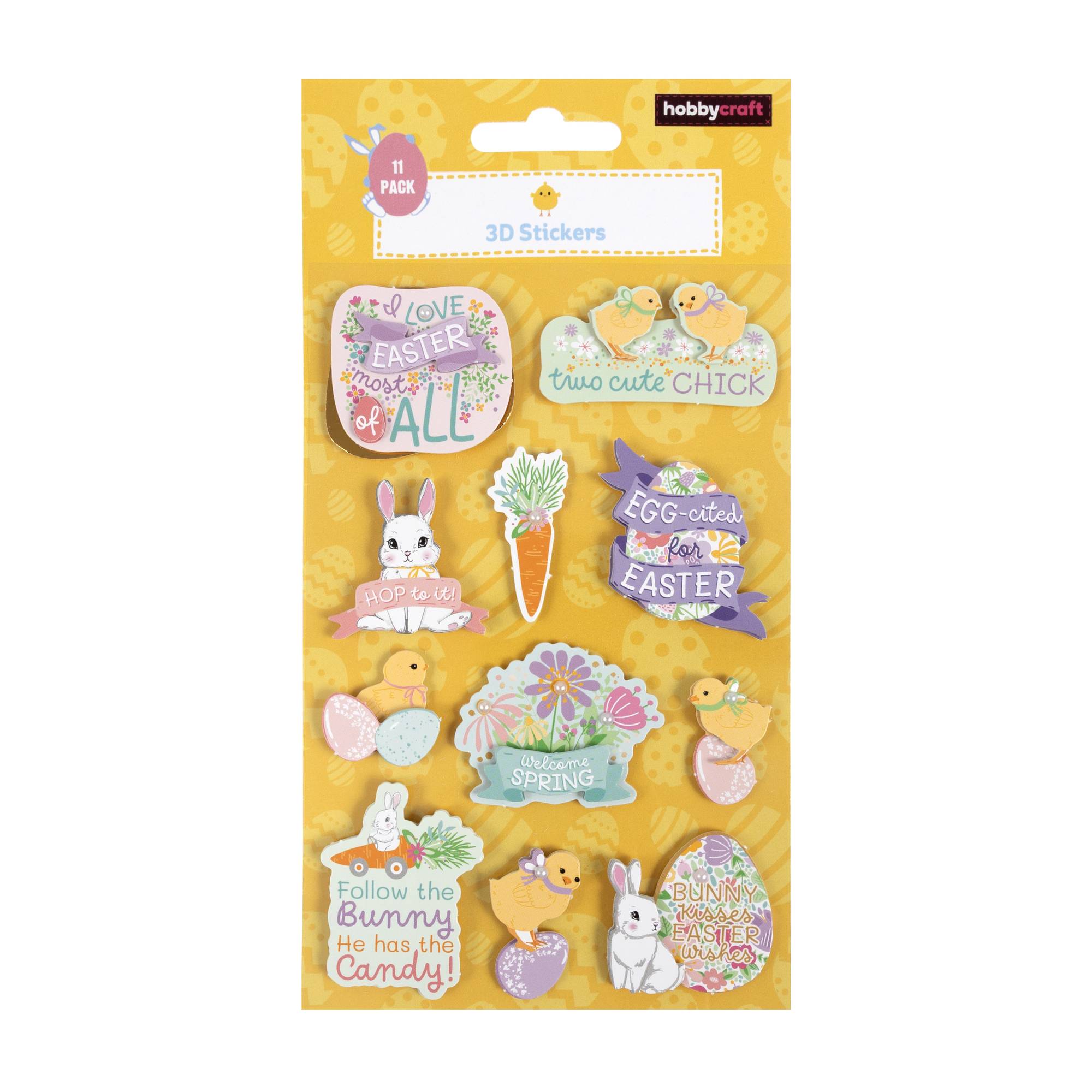 3D Easter Stickers 11 Pack