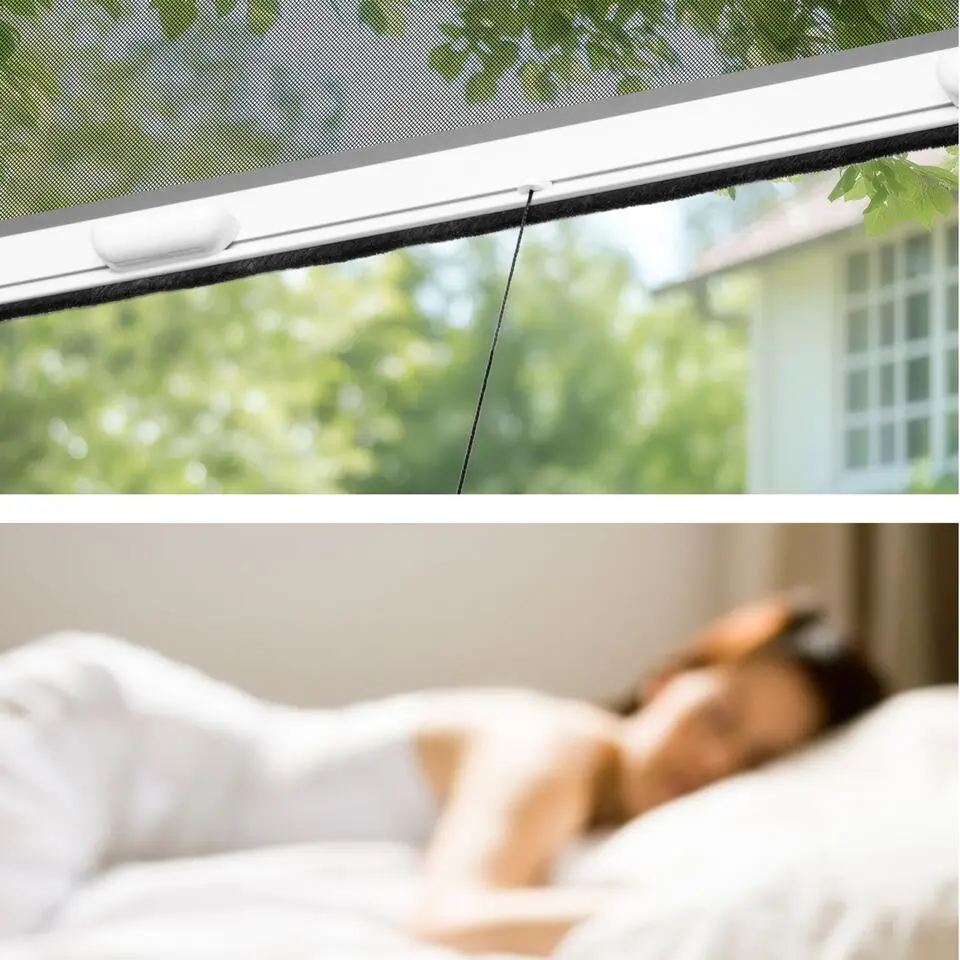 tectake Insectenwerend rolgordijn - 130 x 160 cm - Wit