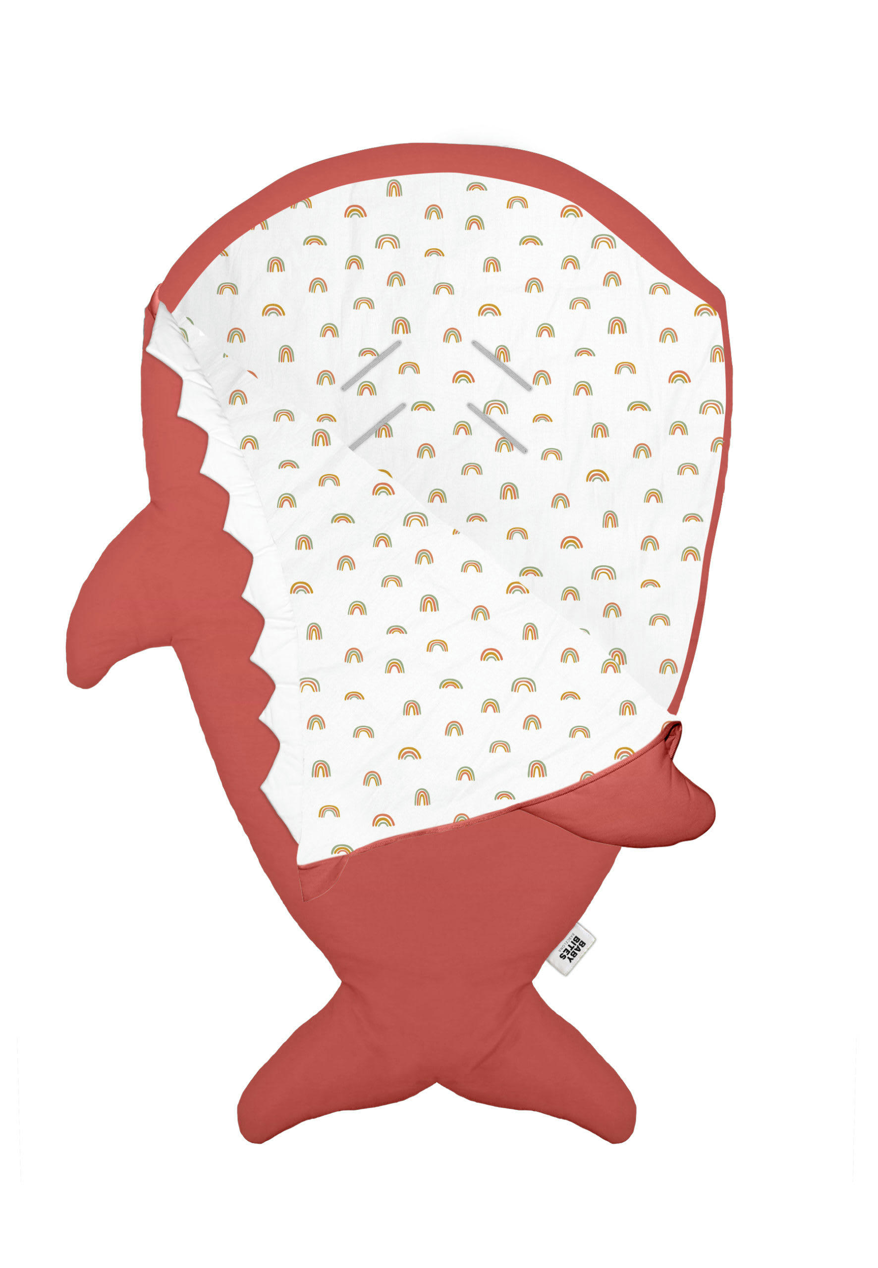 TIBURÓN - Nid d'ange requin terracotta (95 cm)