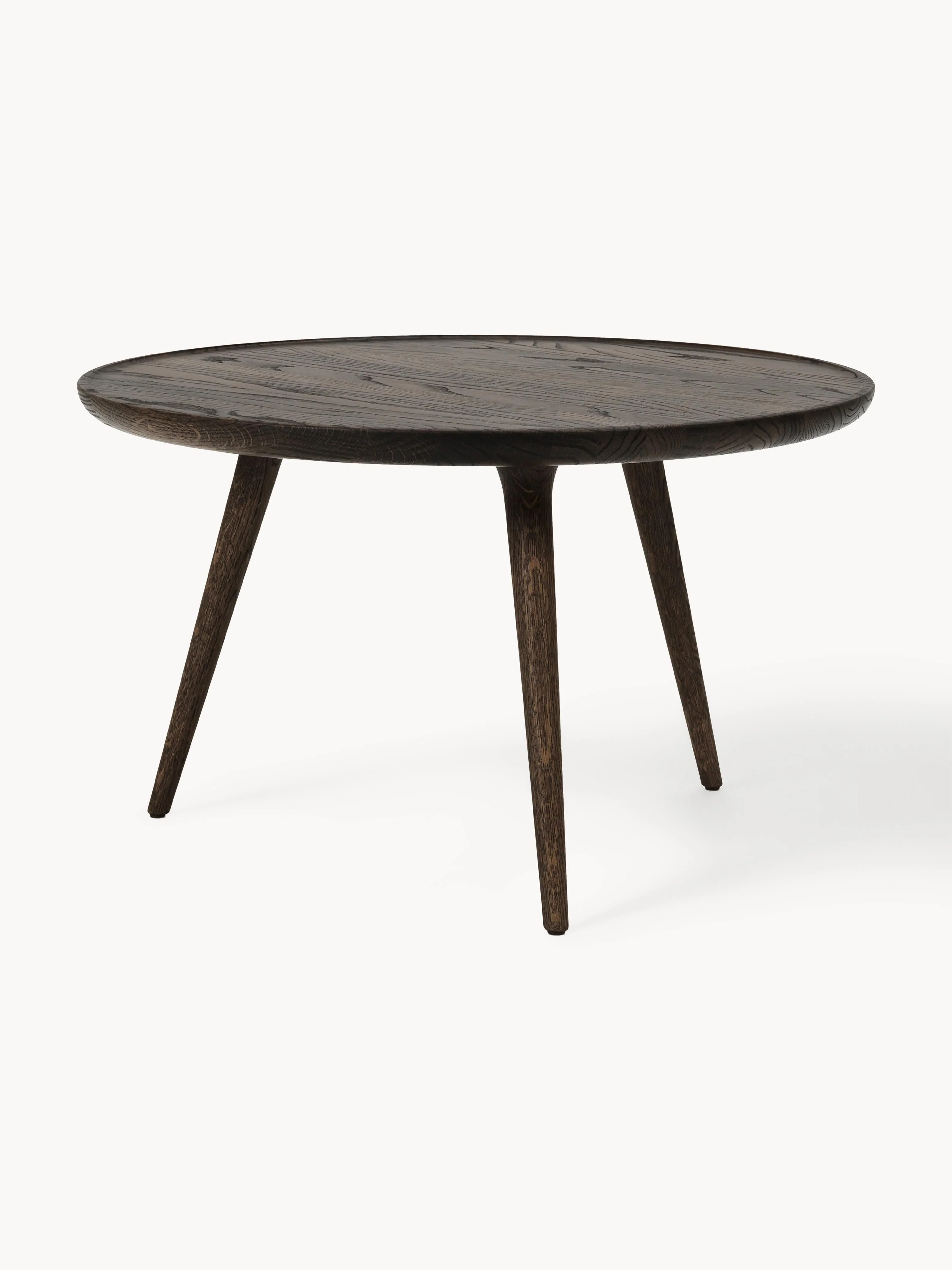 Runder Couchtisch Accent aus Eichenholz, handgefertigt