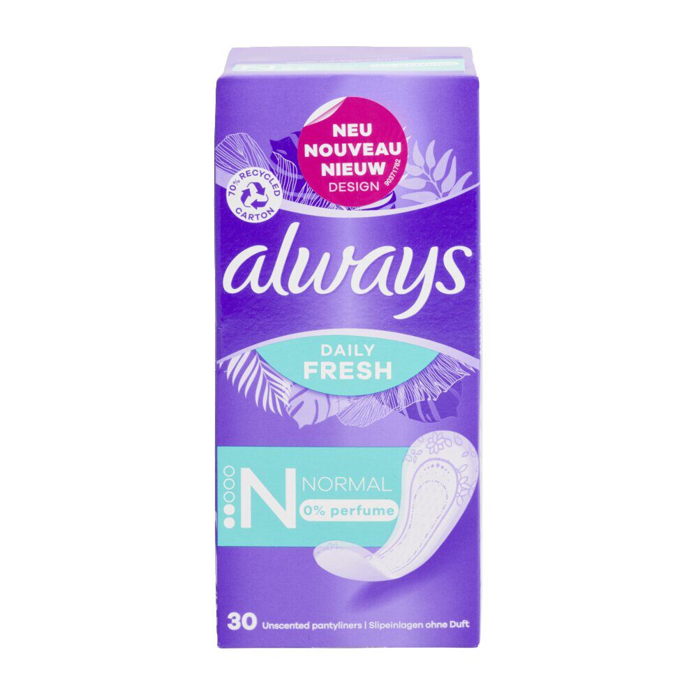 Protège slip Always Normal sans parfum x30