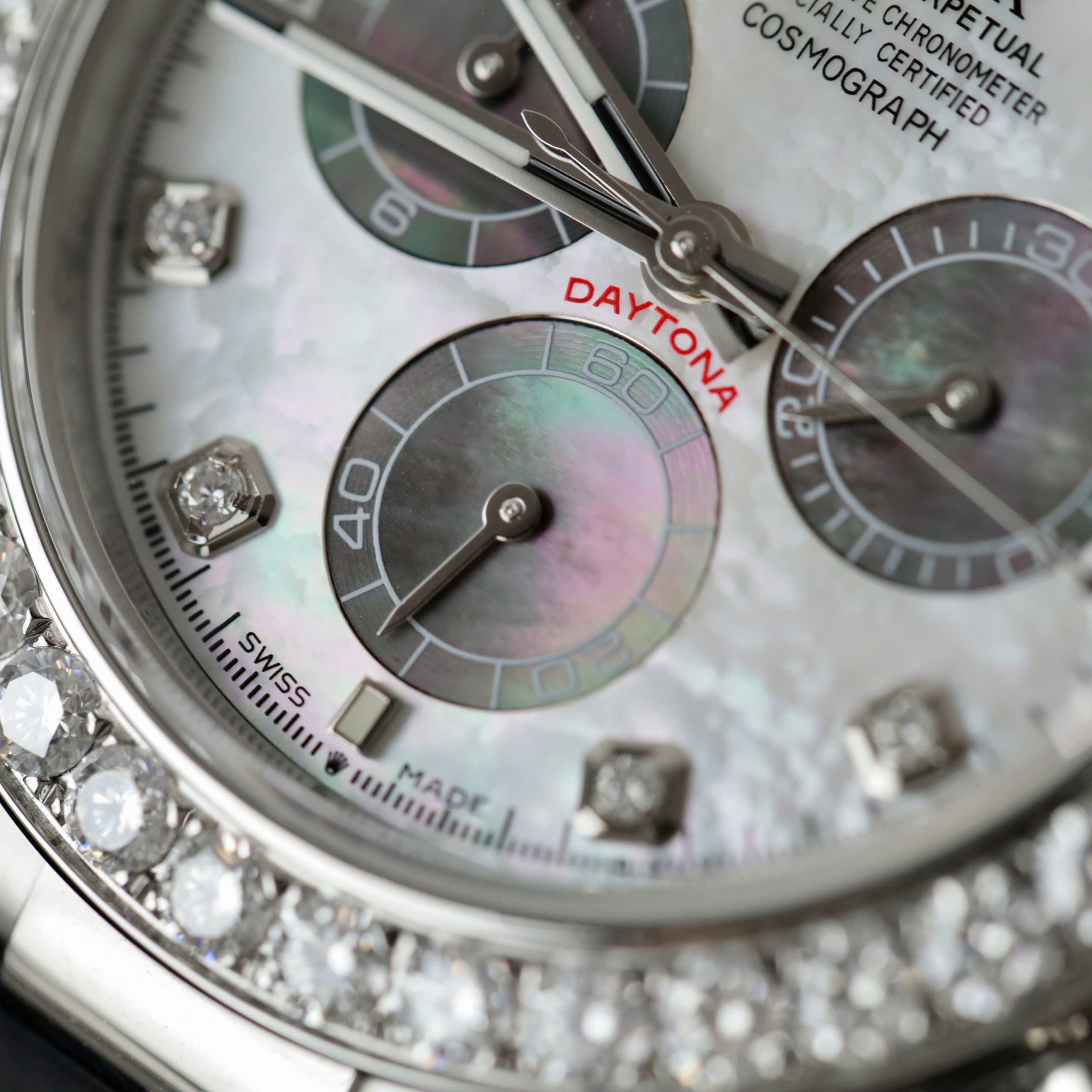 Rolex Daytona 904L Steel MOP Dial With Diamonds 40mm Oysterflex Super Clone