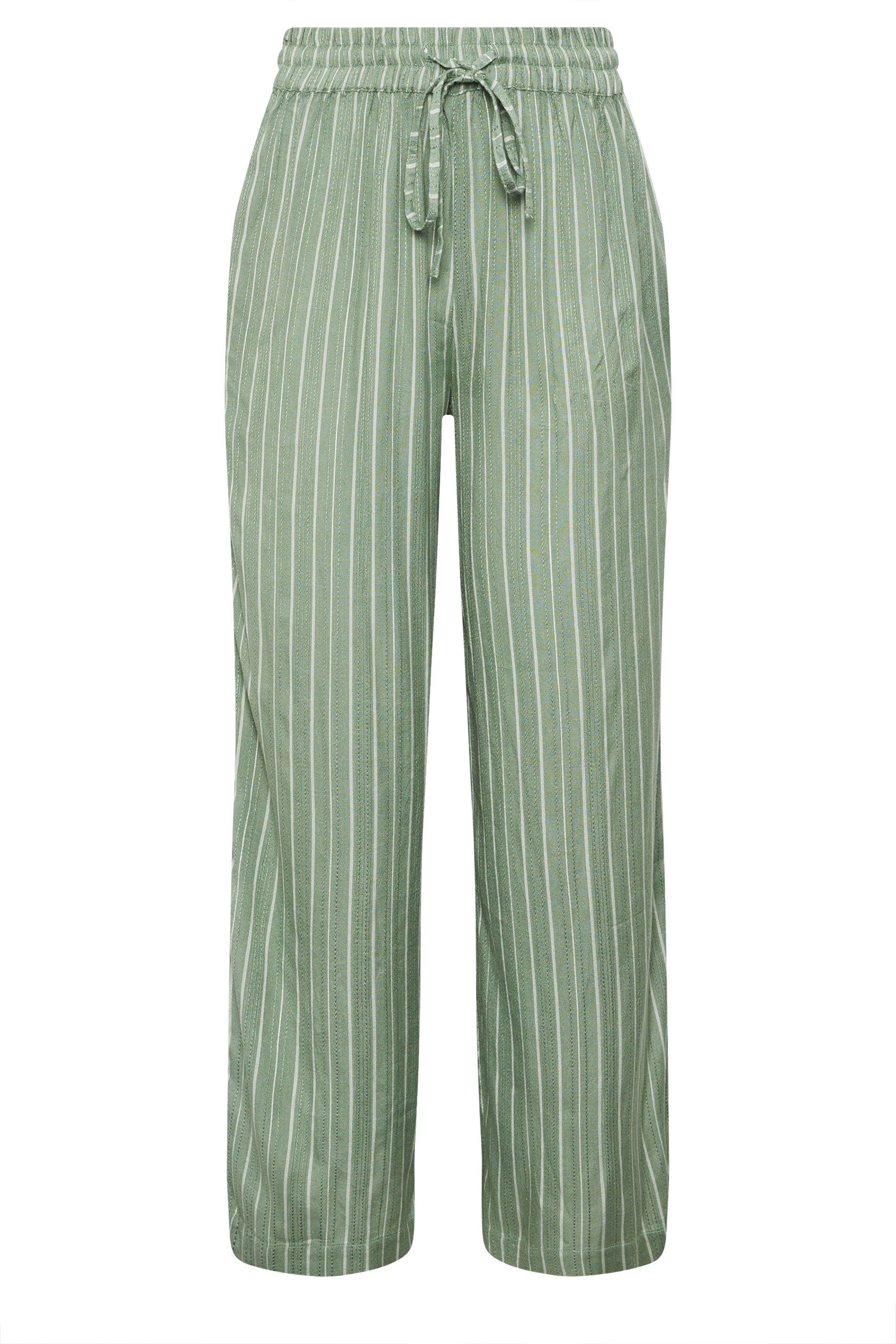 M&Co Printed Tie Waist Wide Leg Cotton Trousers