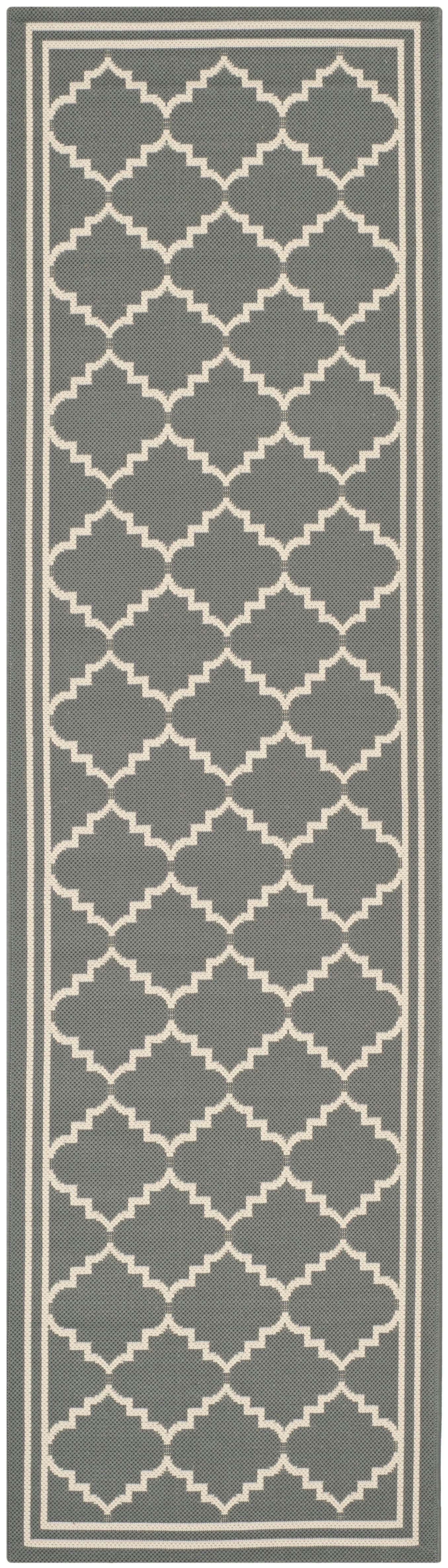 COURTYARD - Tapis interieur & exterieur en gris & beige, 69 x 244 cm