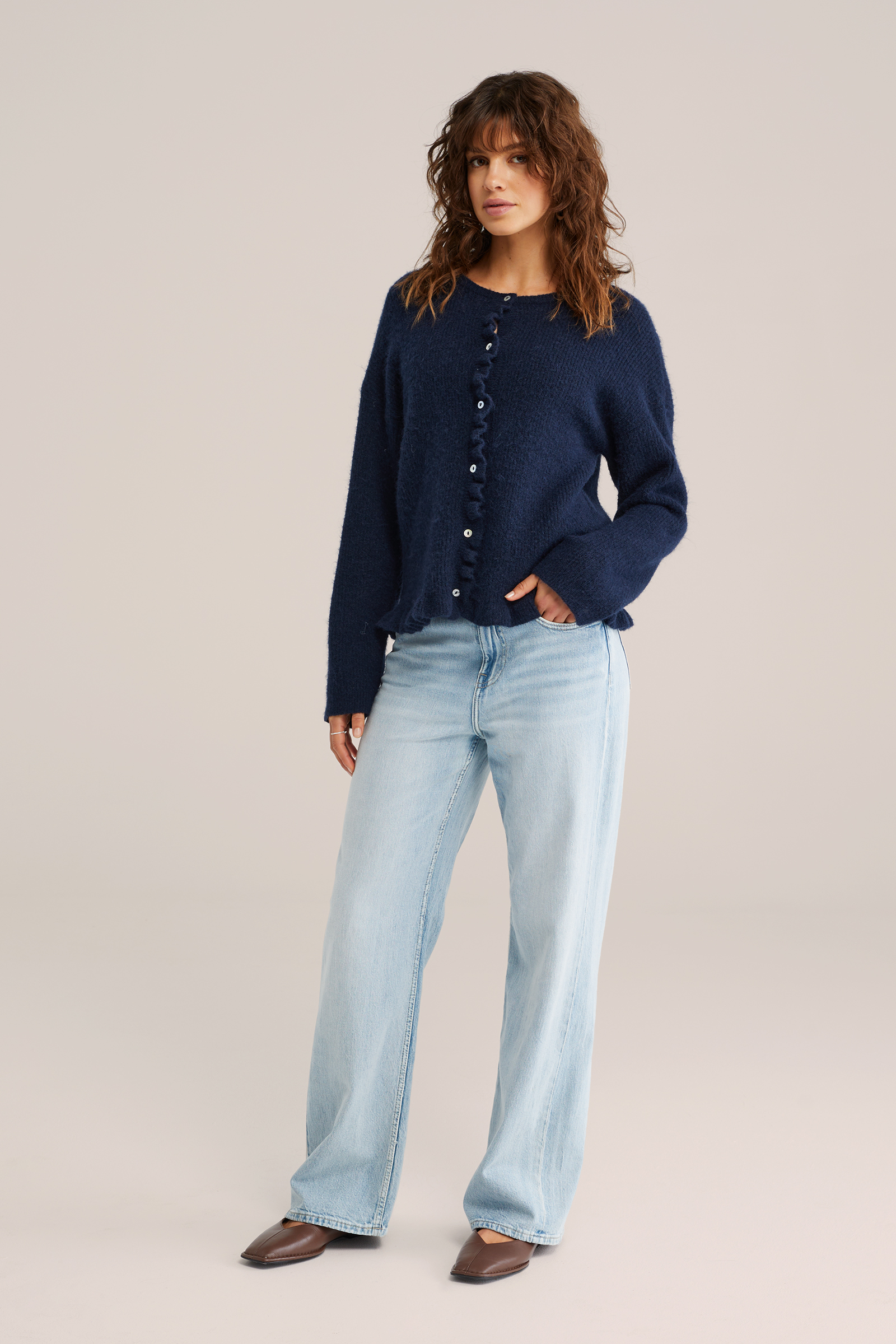 Dames gebreid vest van wolmix