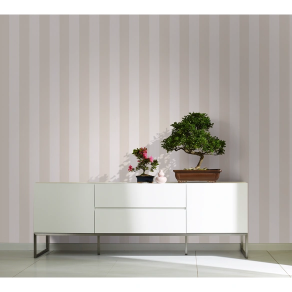 Vliestapete »Hailey«, Streifen, weiß/beige