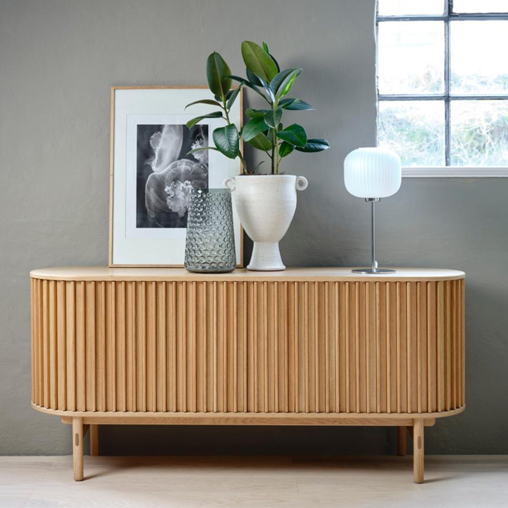 Olivine Kjeld Houten Sideboard met Schuifdeuren - B160 cm - Naturel