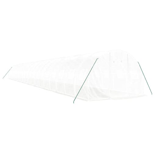 NNEVL Greenhouse with Steel Frame White 60 m&sup2; 20x3x2 m