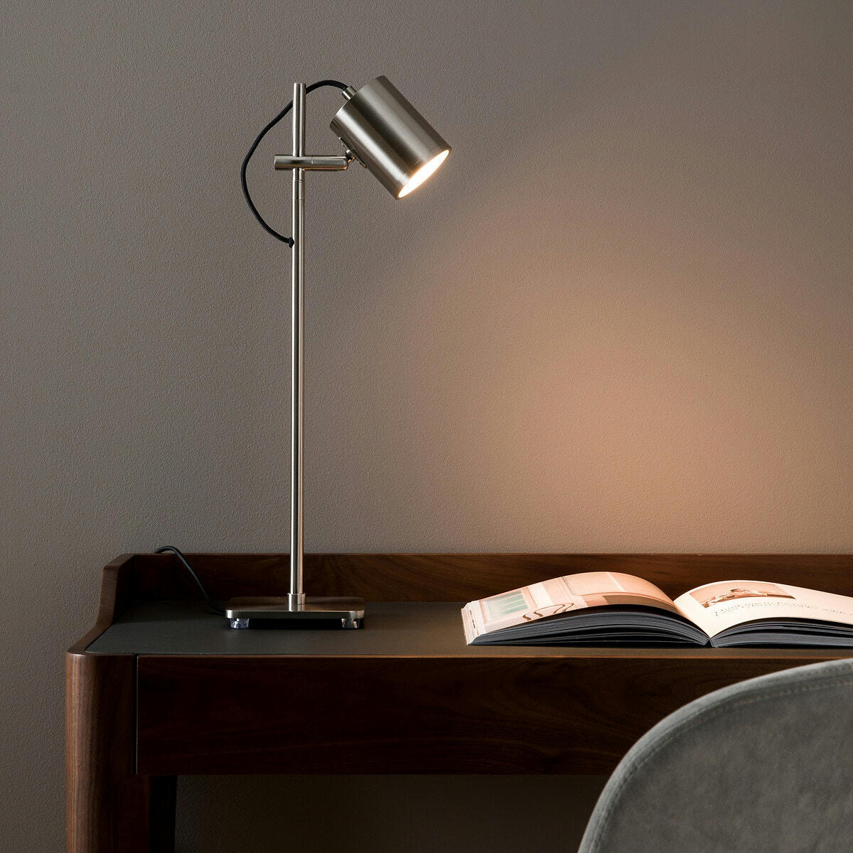 Lampe spot  finition nickel satiné, Girevole