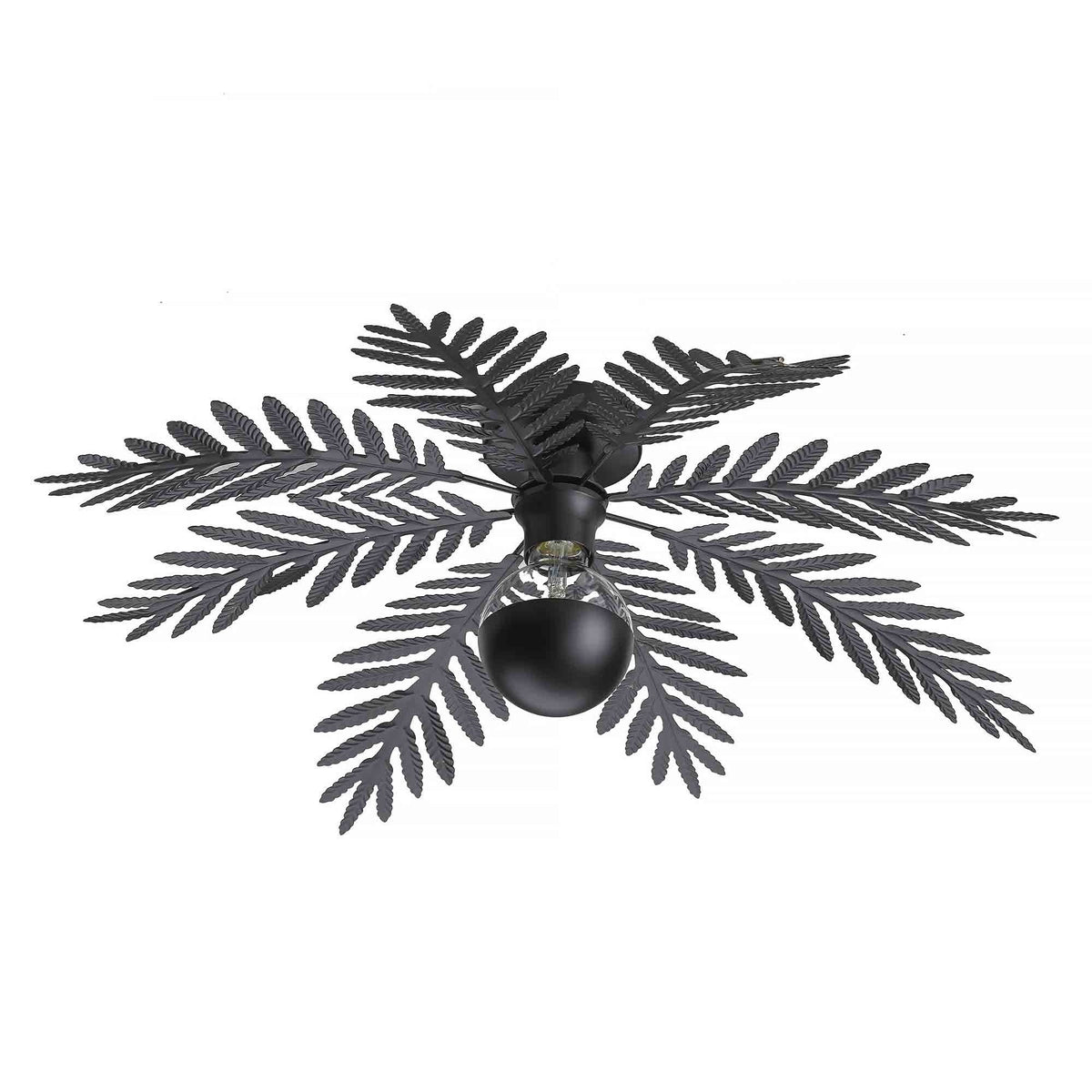 Ylumen plafondlamp Palm - 1 lichts - 65 x 10  cm - zwart
