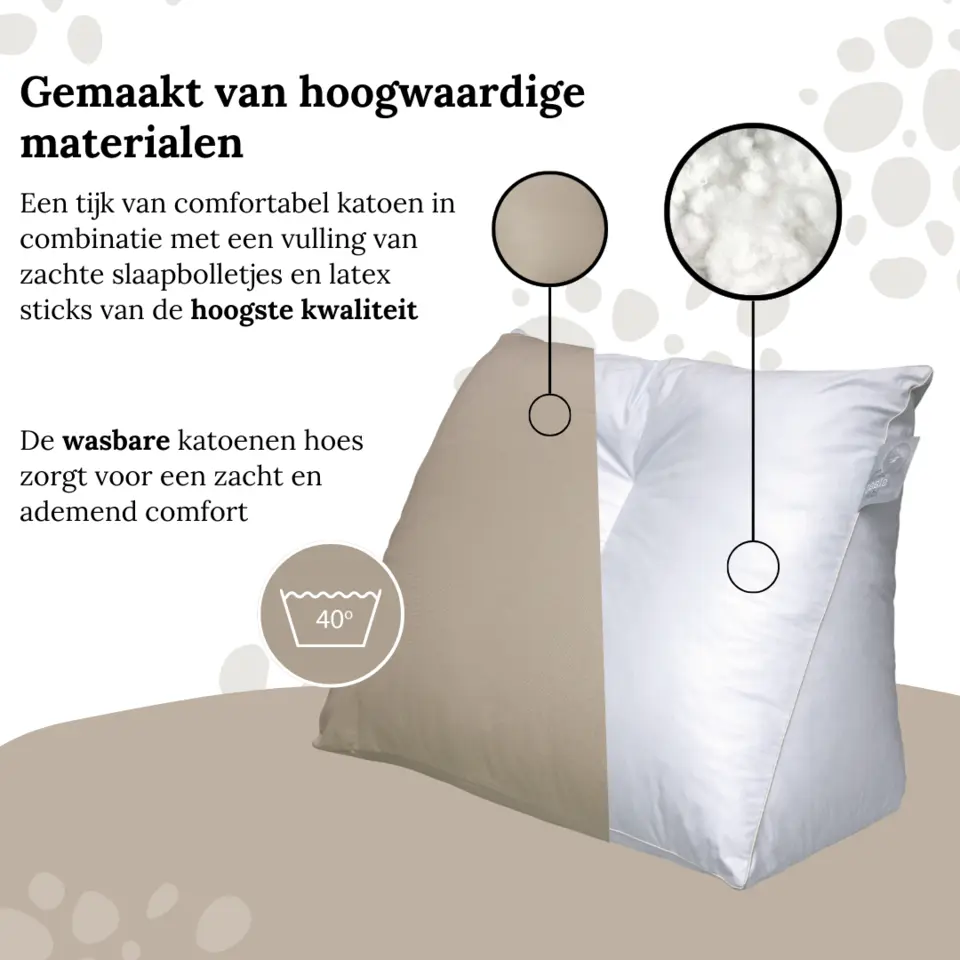 Ten Cate Leeskussen inclusief Leeskussen Hoes Zand