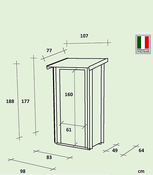 Abri de jardin en bois Arturo 0.41m² Alce