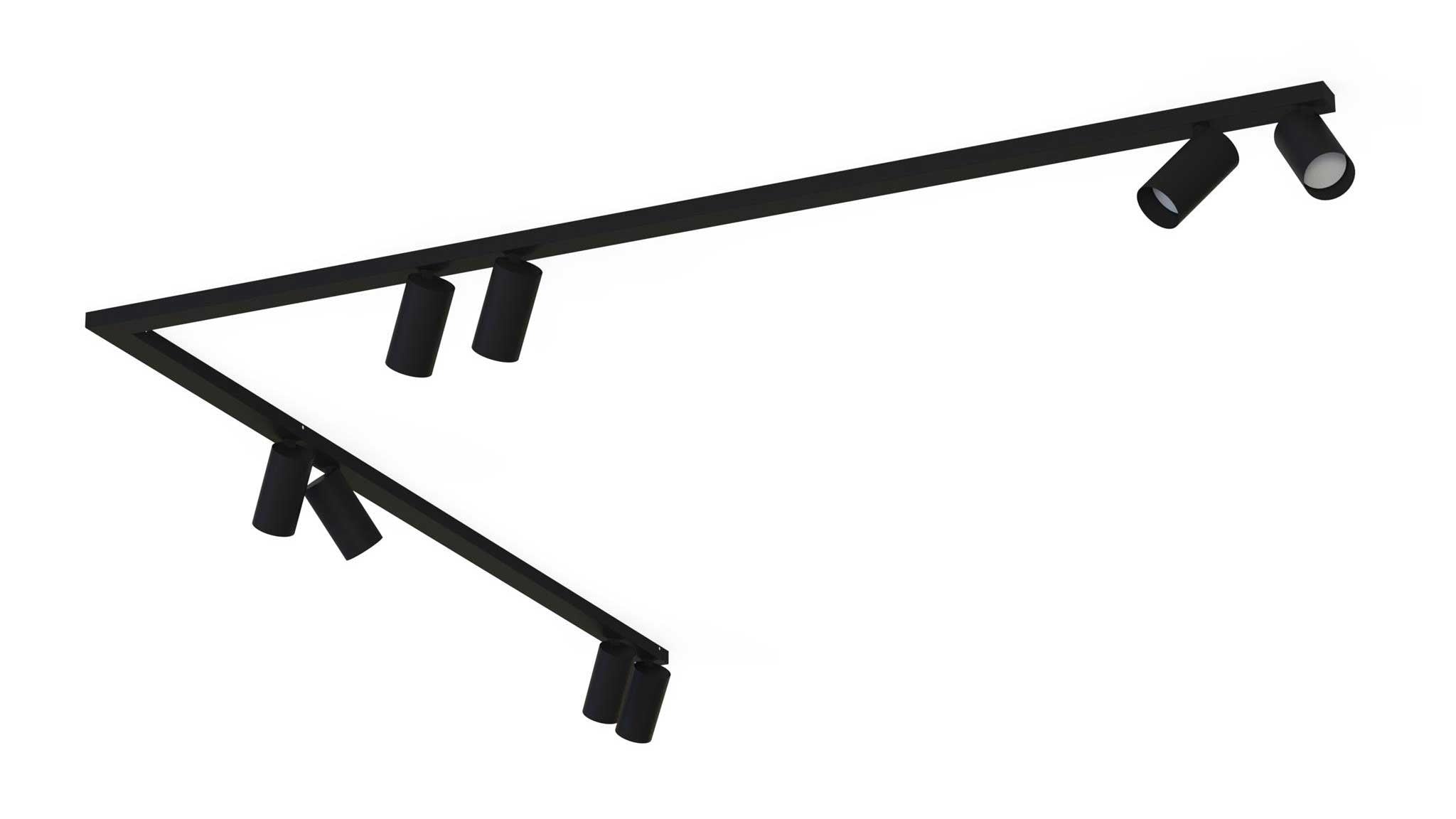 Nowodvorski railsysteem Mono - 8 lichts - 300 x 11  cm - zwart