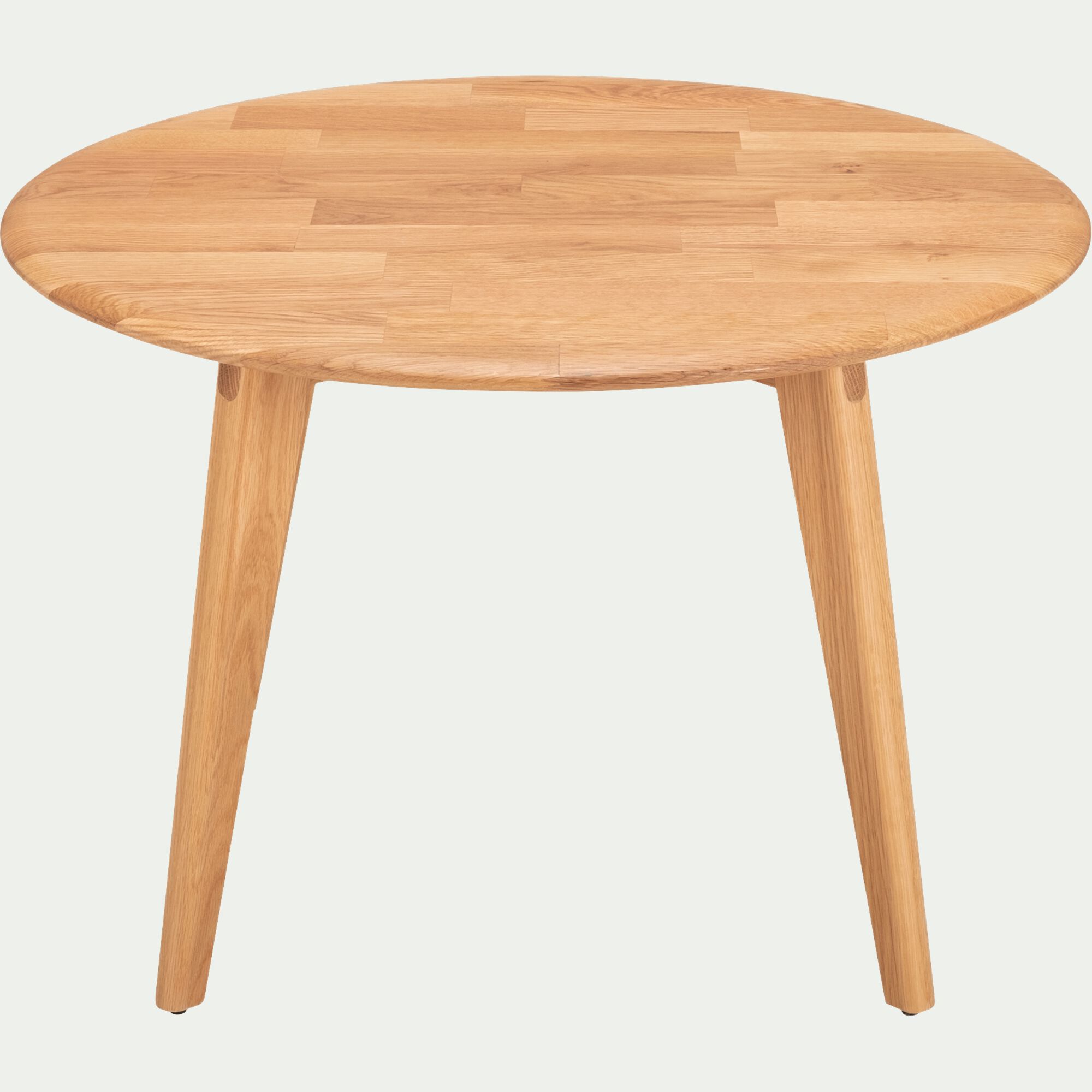 LAGOS - Table basse ronde en chêne massif - bois clair