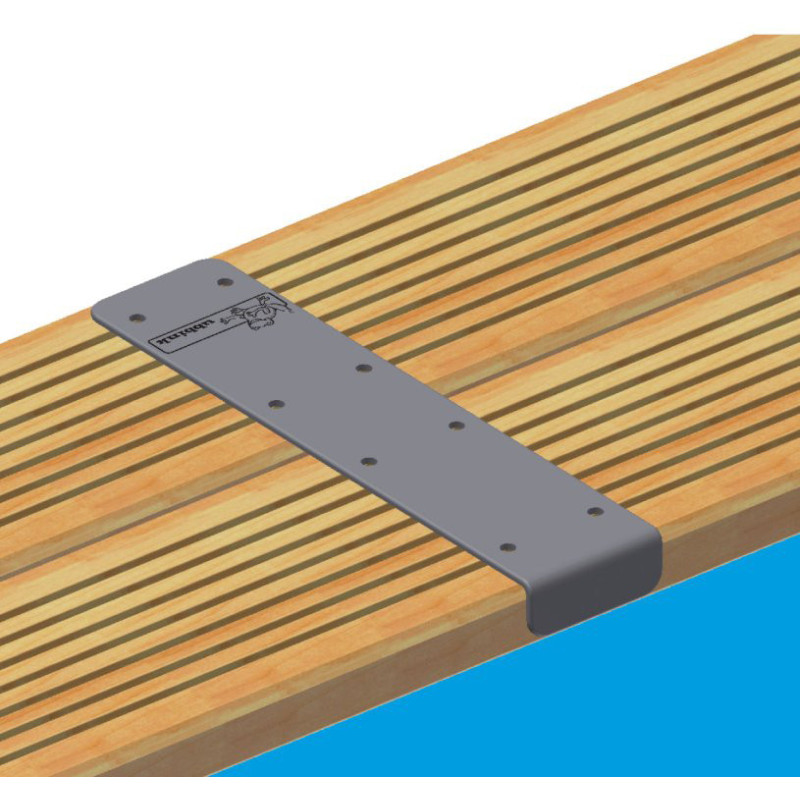 Set de finition pour margelles de piscine 180° 4 pièces UBBINK