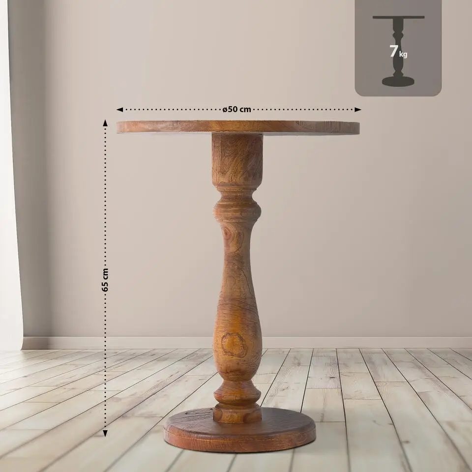 CLP Bijzettafel Adamsville Hout - bruin