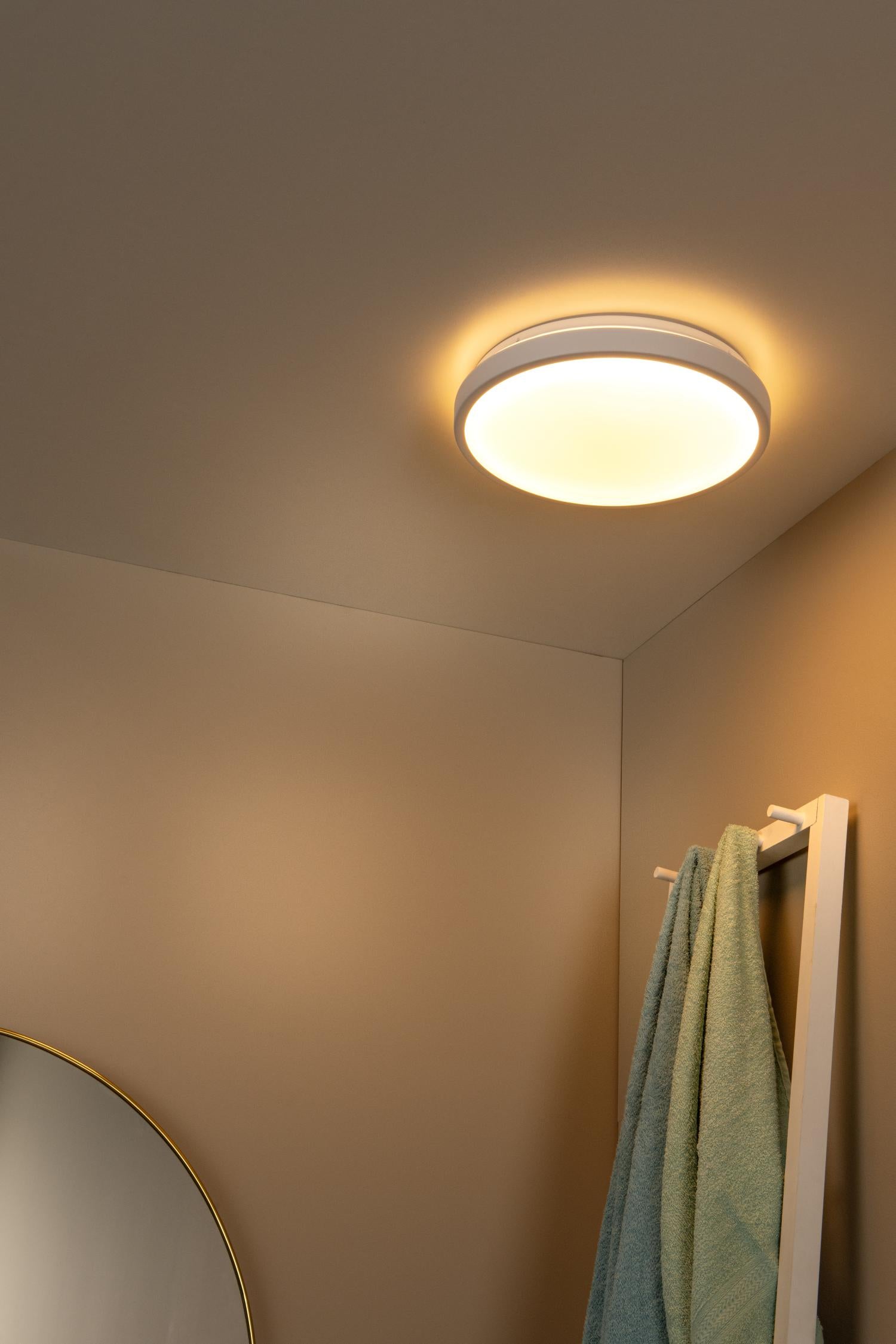 Lucide plafonnière badkamer DASHER - 1xGeïntegreerde LED - Wit