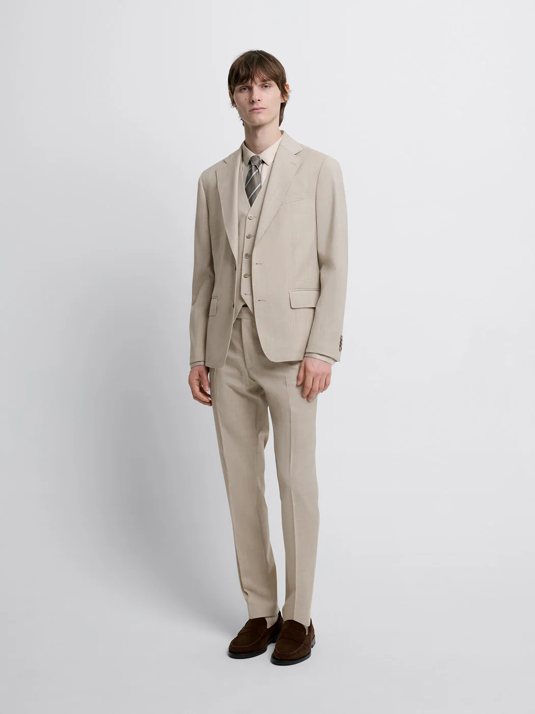 Gilet de costume en laine mérinos