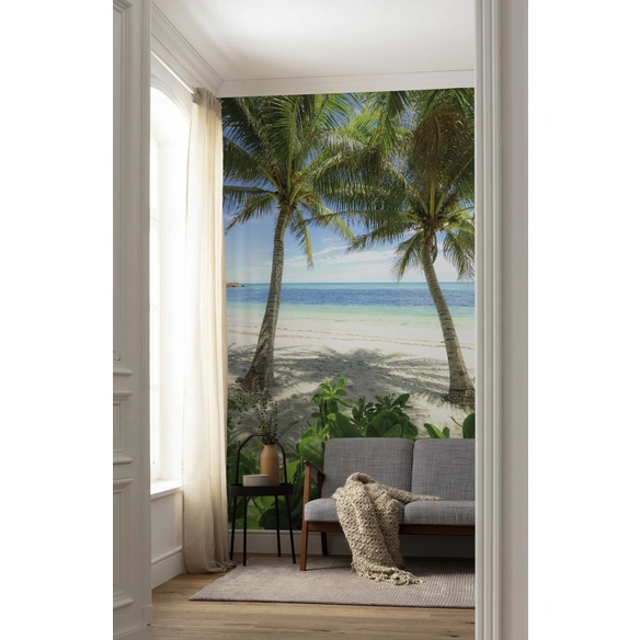 Vliestapete »Palmy Beach«, Breite 200 cm, seidenmatt