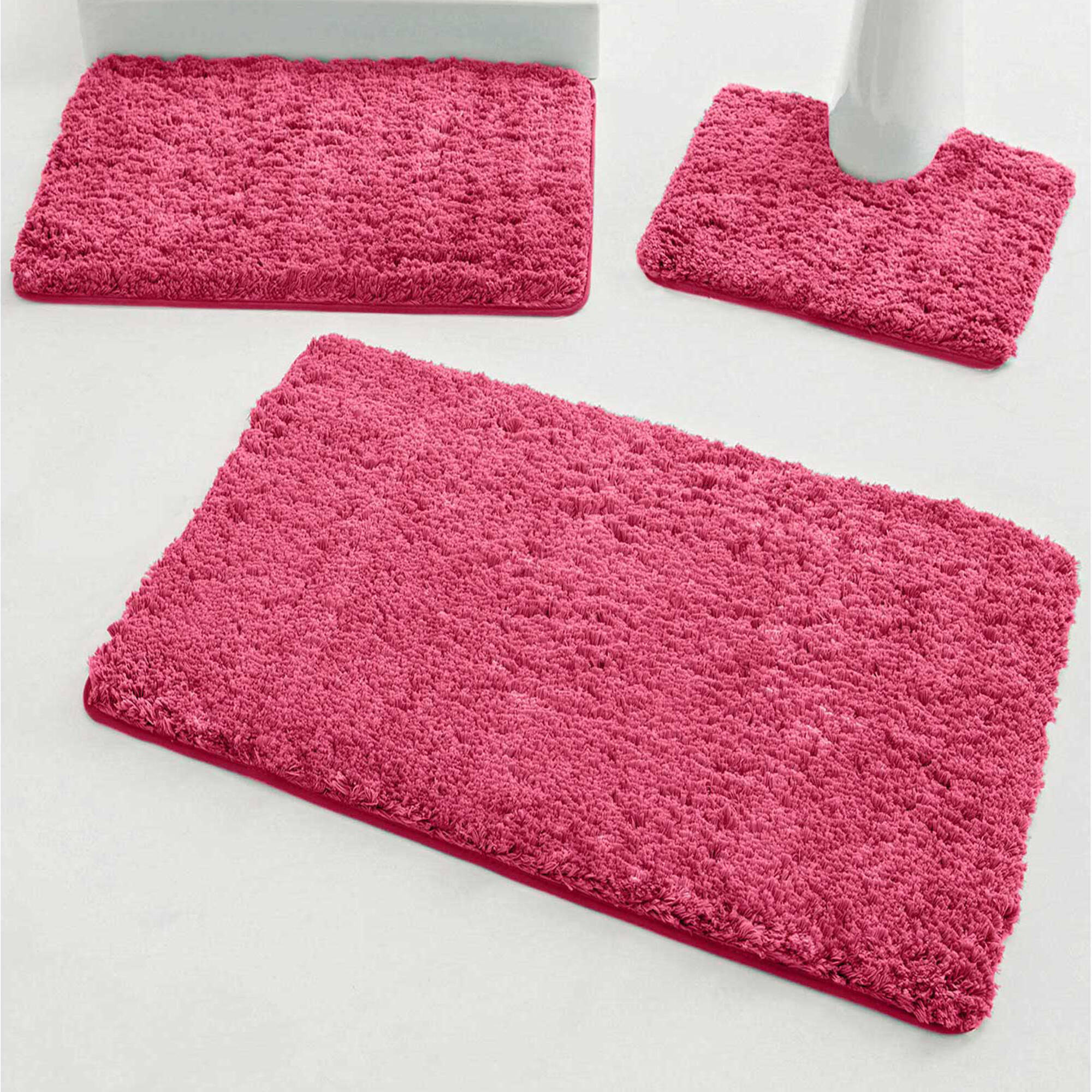 Tapis de bain uni moelleux microfibre