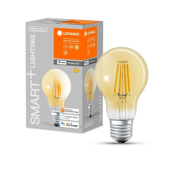 LED-Leuchtmittel »SMART  WiFi Filament Classic Dimmable«, 6 W, E27, warmweiß