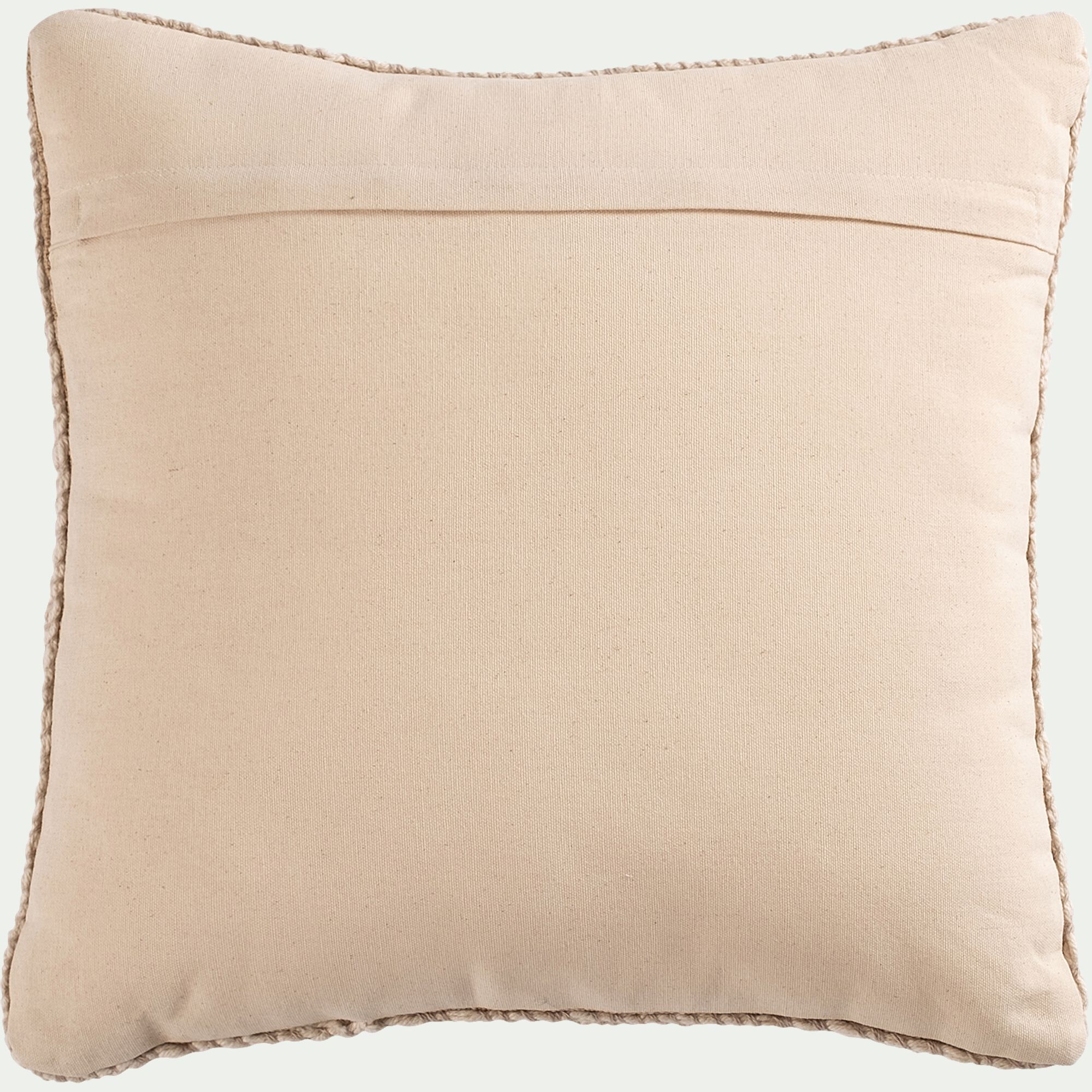 ADAMA - Coussin finition passepoil en coton 45x45cm - naturel