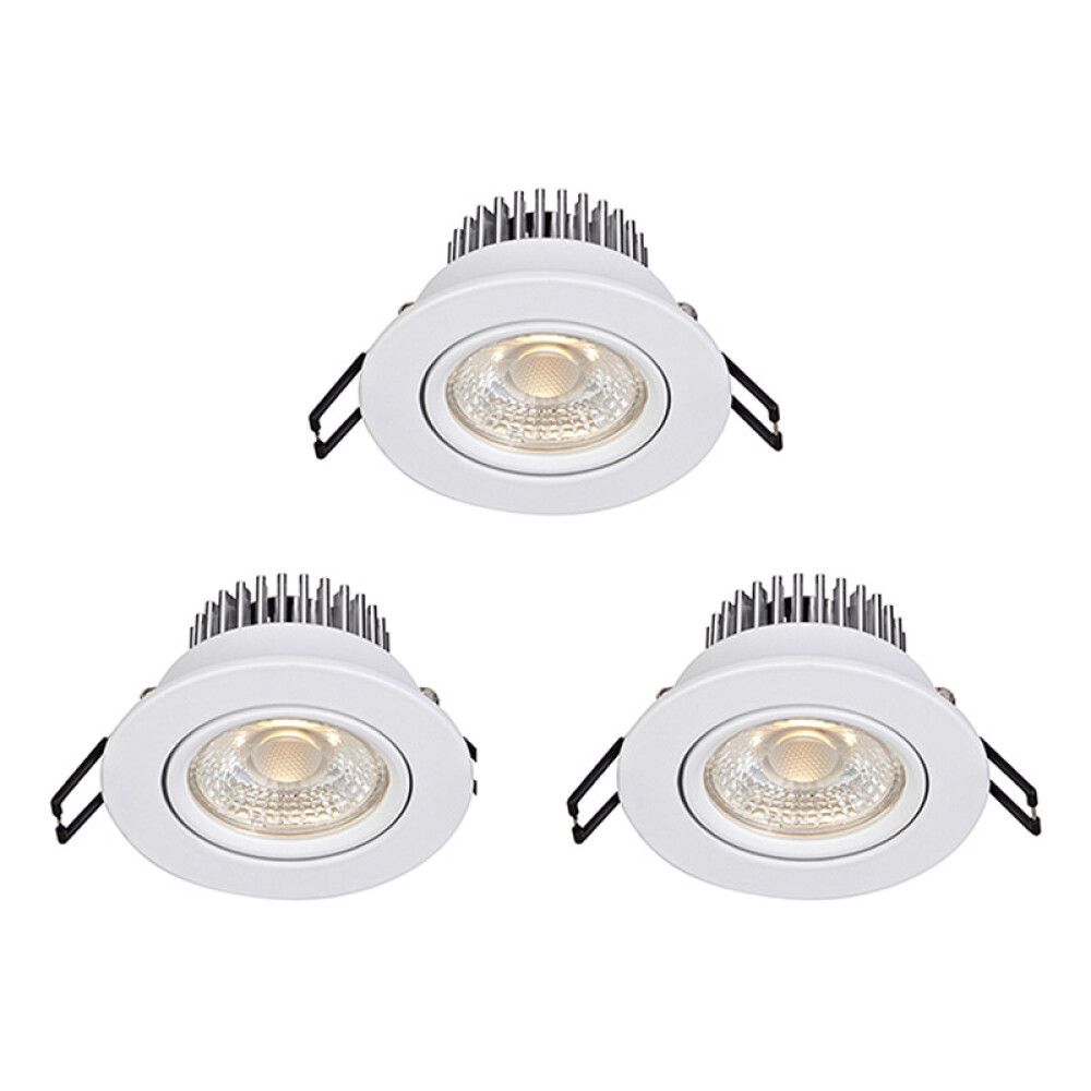 DOWNLIGHT MARKSLÖJD BALDER LED HVIT 6W 3-PACK