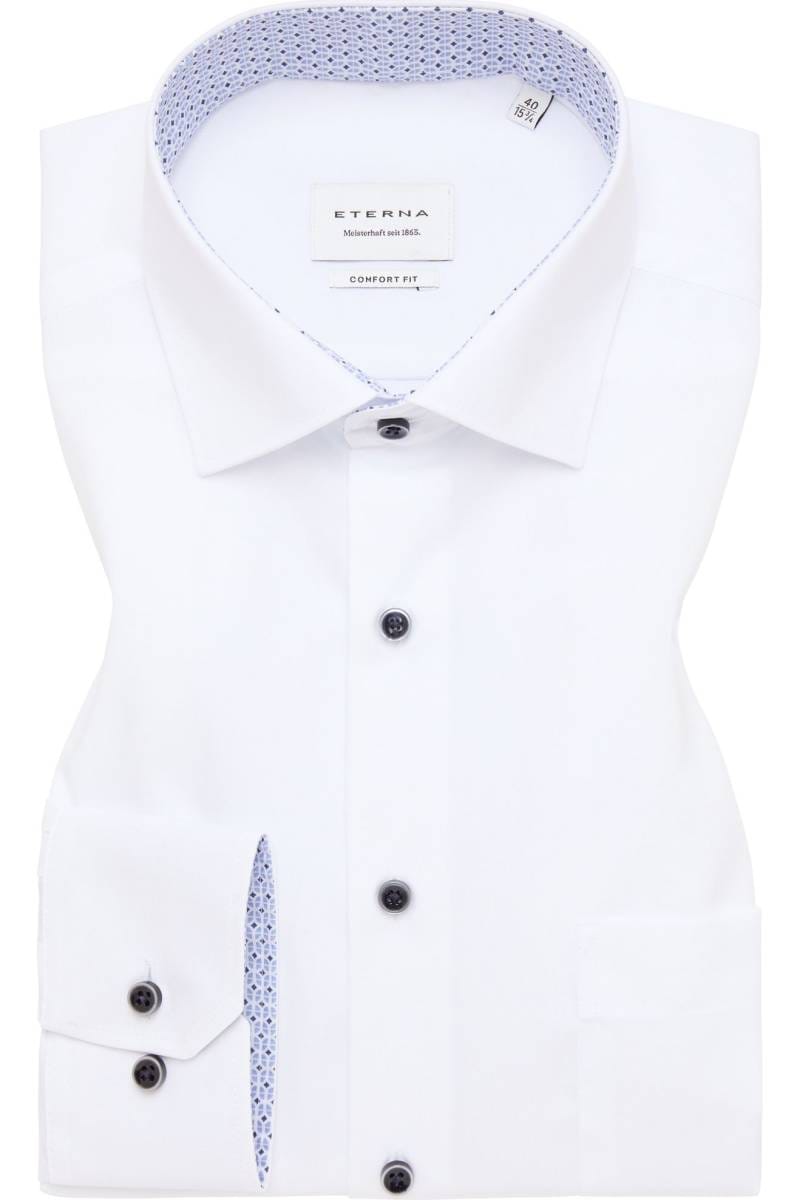 ETERNA Comfort Fit Hemd weiss, Einfarbig