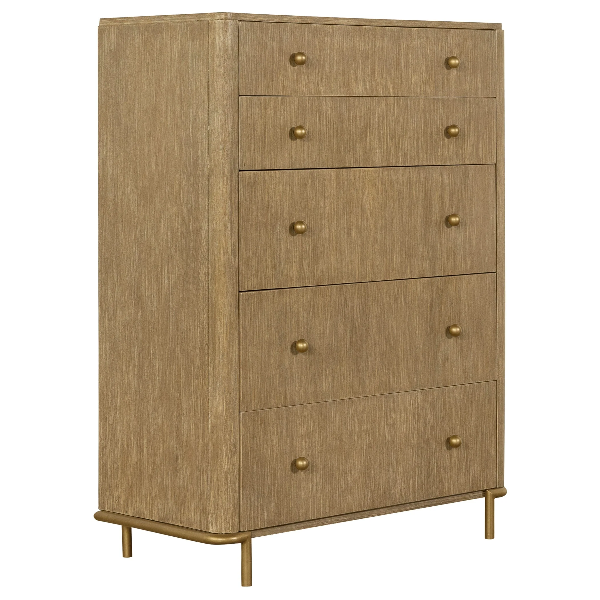 Arini Coastal Wood 5-drawer Bedroom Chest