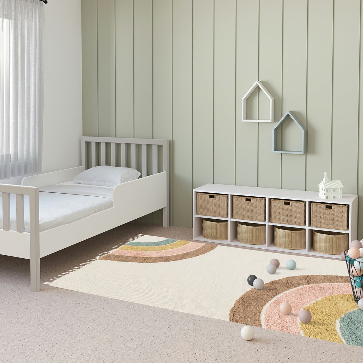 AFK Living vloerkleed Rainbow - voor kinderen - Katoen