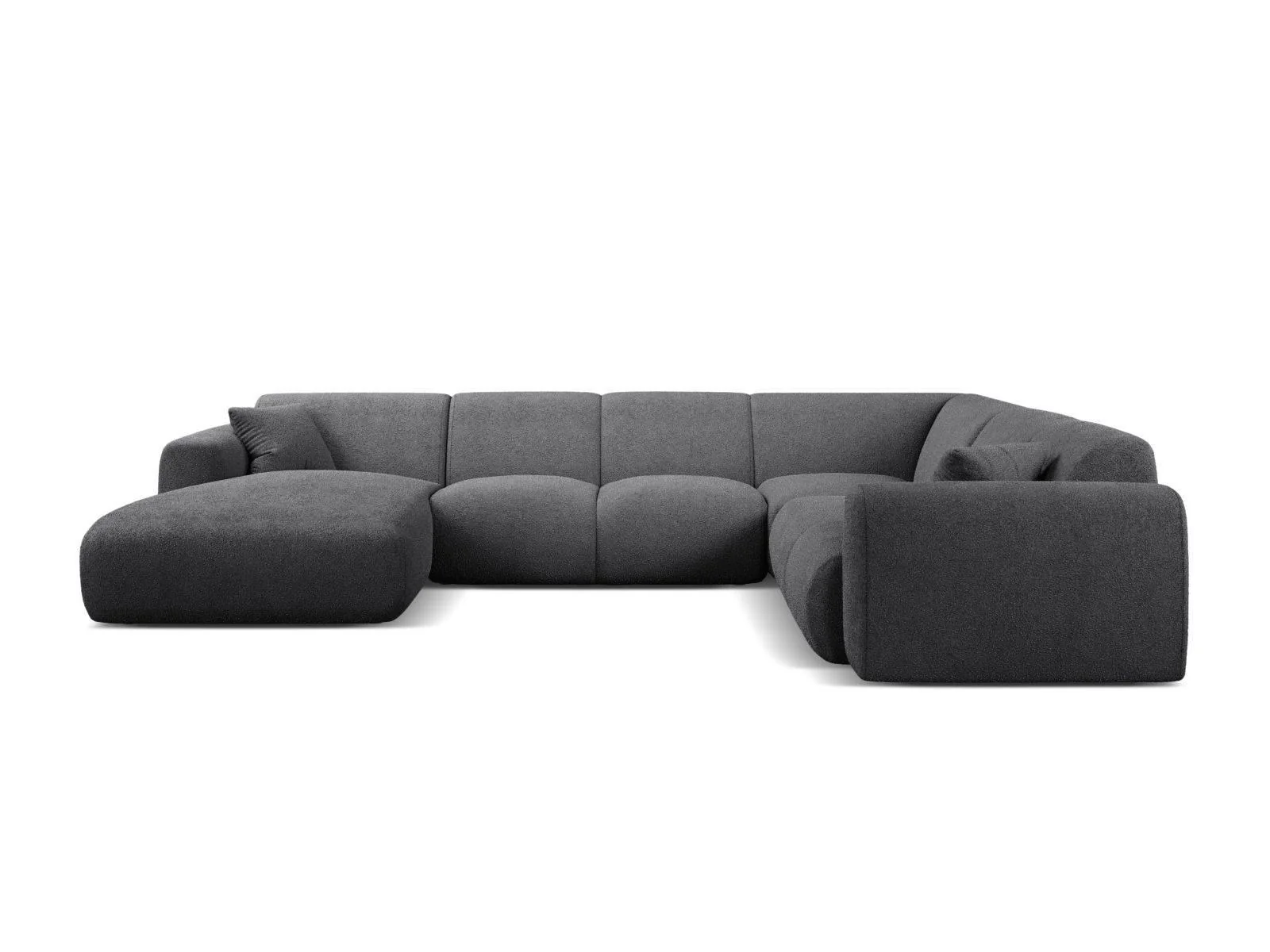 Modulaire hoekbank Molino rechts bouclé