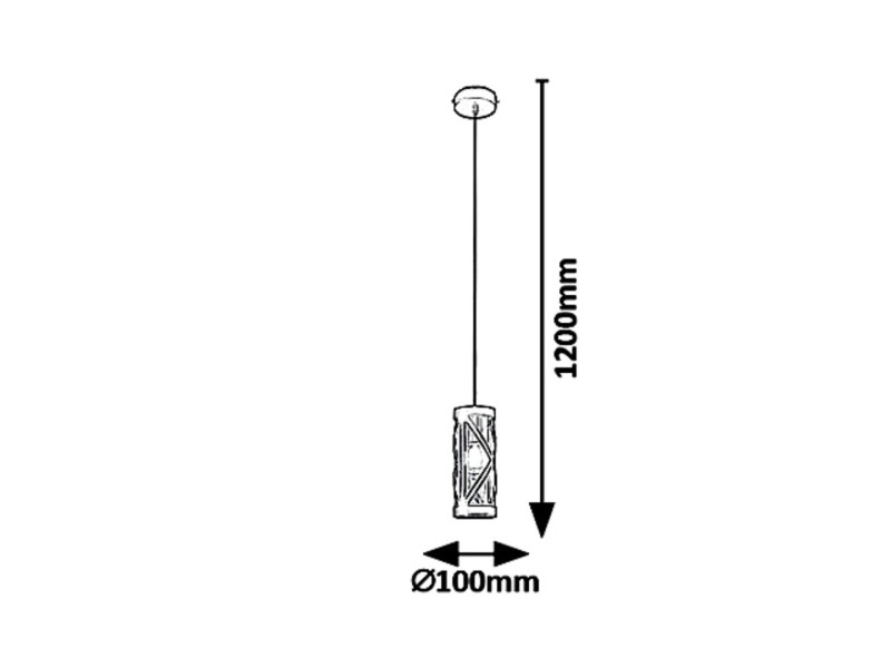 Lampa wisząca brązowo-bursztynowy Oberon 1xE14x40W Rabalux