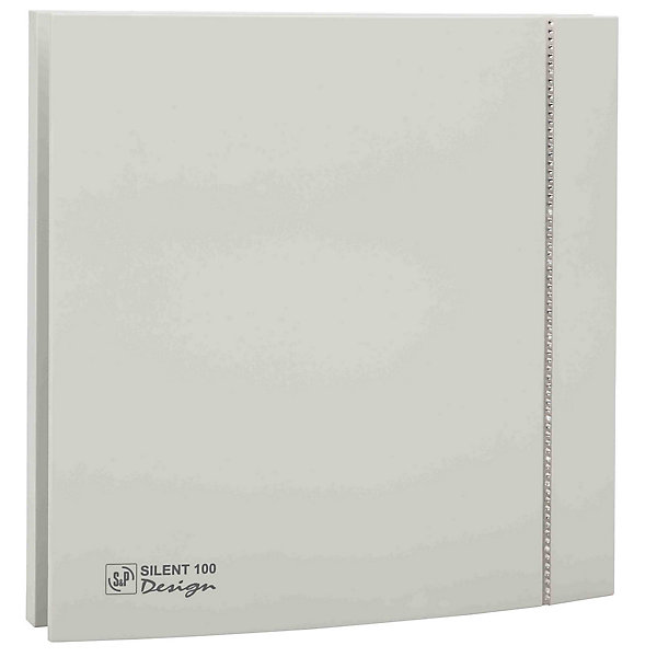Aérateur ultra silencieux S&P Silent Design 100 CZ Blanc Swarovski ø100 mm