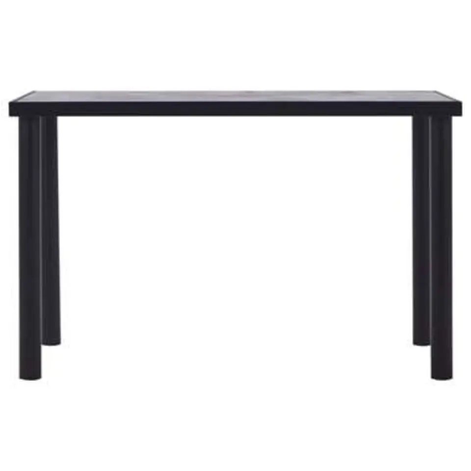 vidaXL - Eettafel - Zwart - MDF - 120 x 60 x 75 cm