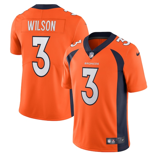 Russell Wilson Denver Broncos Nike Team Vapor Limited Jersey - Orange/Navy