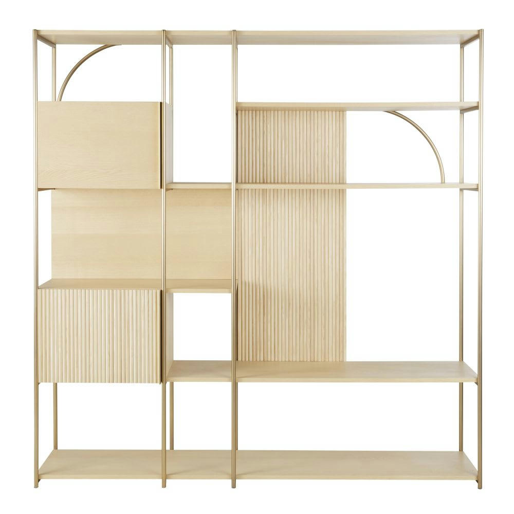 Ormond - Bibliothèque métal coloris laiton rosé