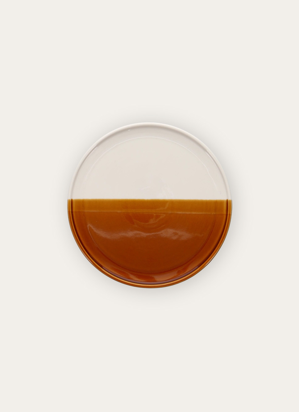 ASSIETTE à DESSERT EN PORCELAINE SUNSET CARAMEL