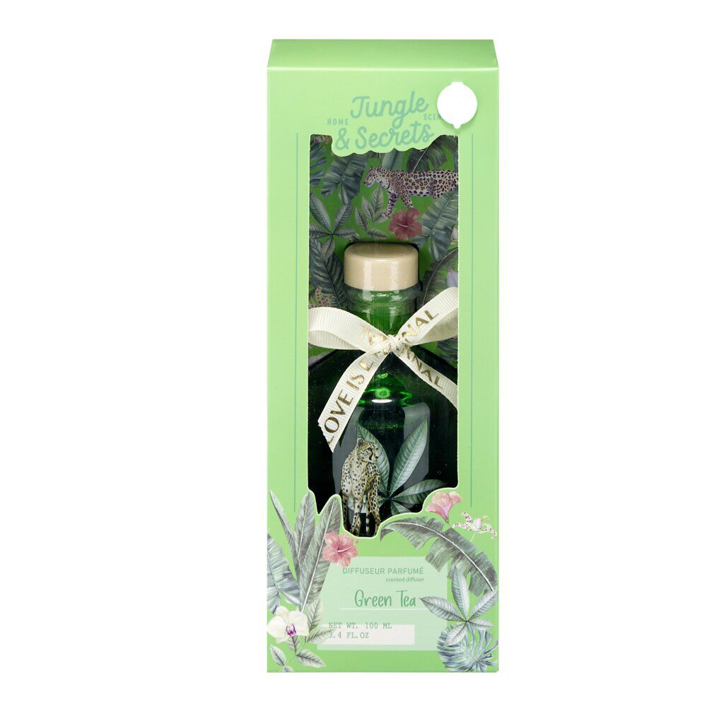 Diffuseur de senteur à bâtonnets bouteille verre colorée Ø7xH10cm (3 modèles)