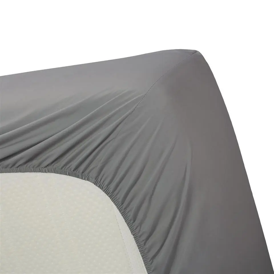 Ambiante Katoen - Hoeslaken - 140x200 - Grijs