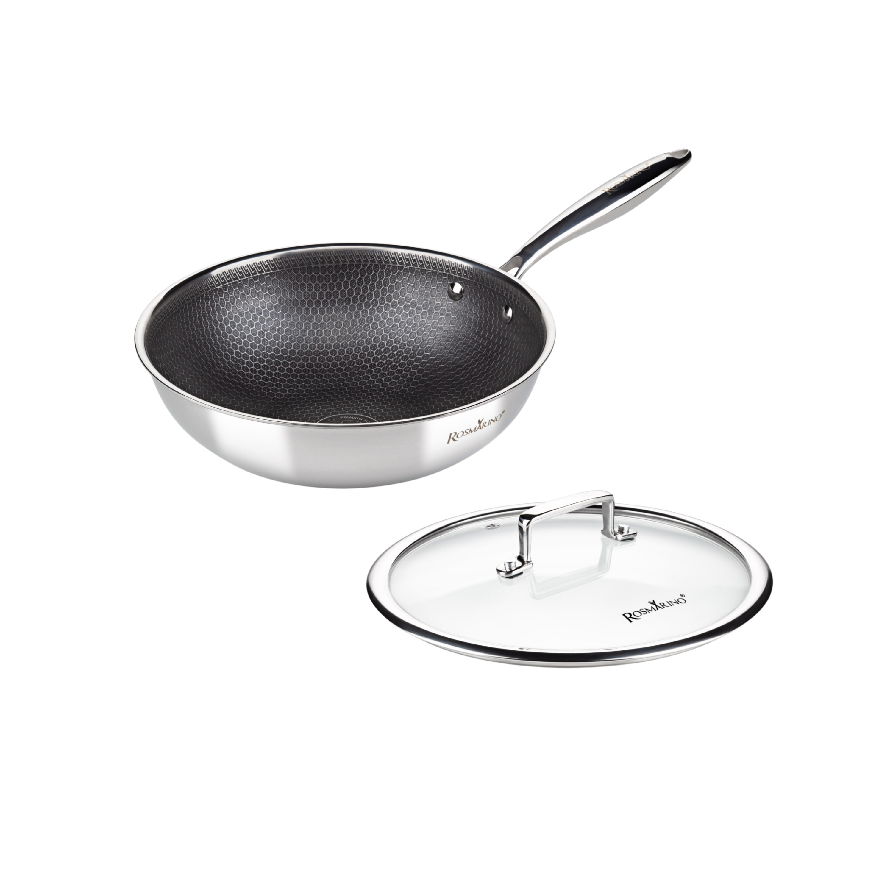 Rosmarino HEXAPRO Wokpan inclusief deksel - 28 cm