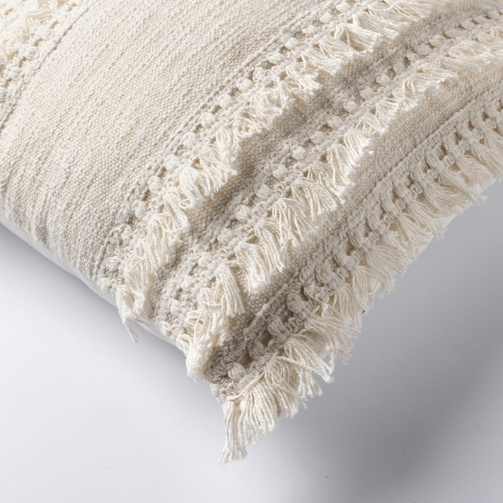 Fara - Coussin - blanc en coton 45x45 cm uni
