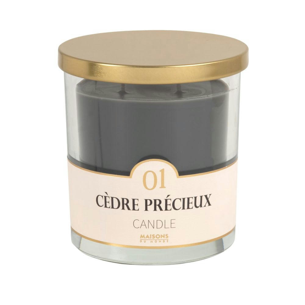 COLORAMA - Bougie parfumée gris foncé en verre H11, 400g