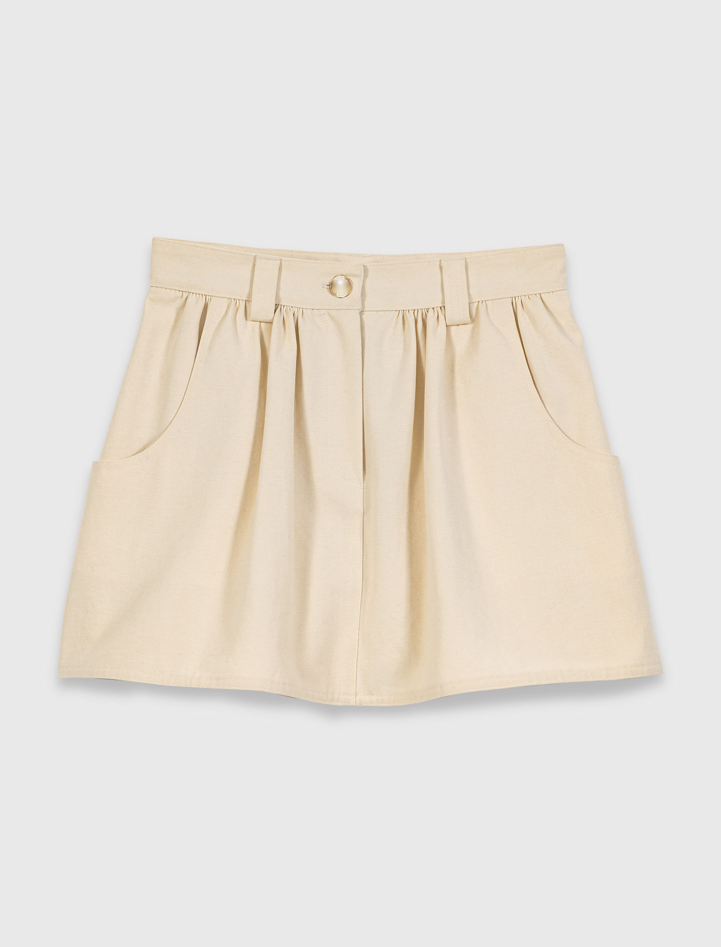 Short trompe l'œil en coton