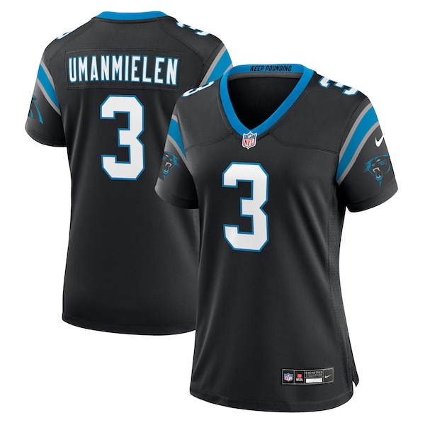 Princely Umanmielen Carolina Panthers Nike Women's Team Game Jersey -  Black
