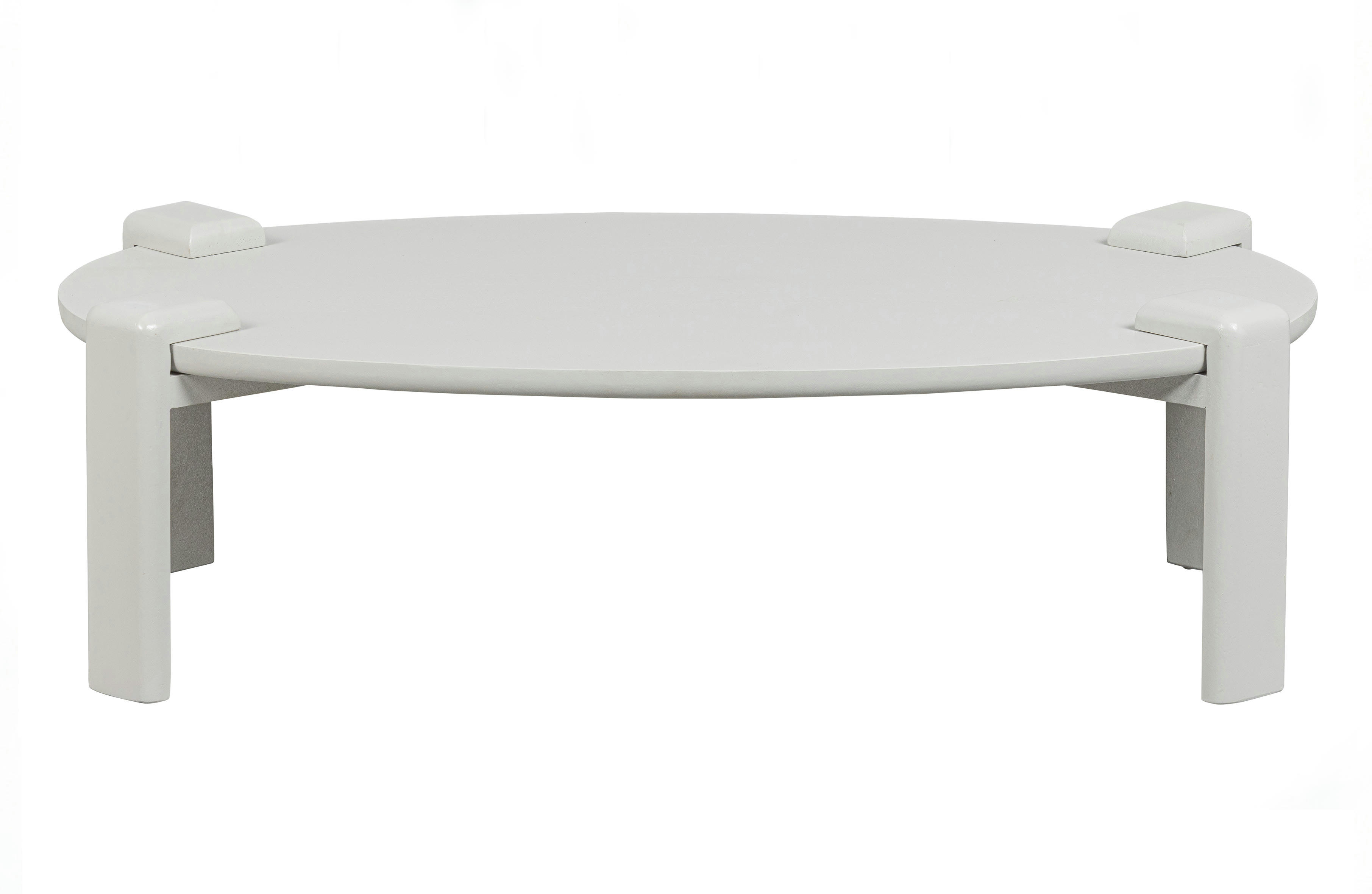 TURTLE - Table basse en manguier brouillard