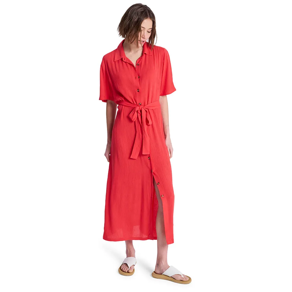 Roxy Island Escape Solid short sleeve long dress