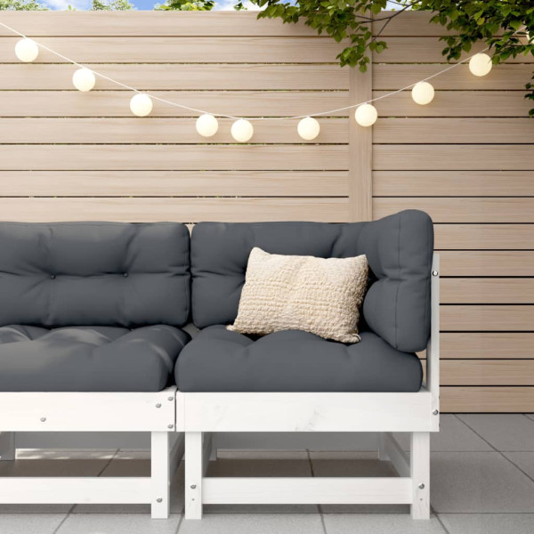 VidaXL Ogrodowa sofa narożna biała